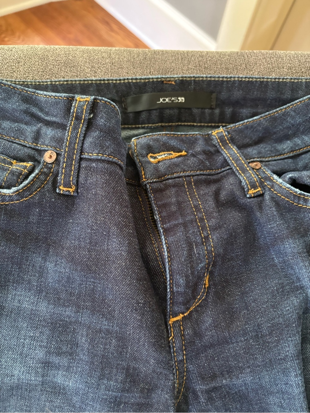 Joe's Jeans womens Dark Indigo Slim Denim with Contrast Stitching